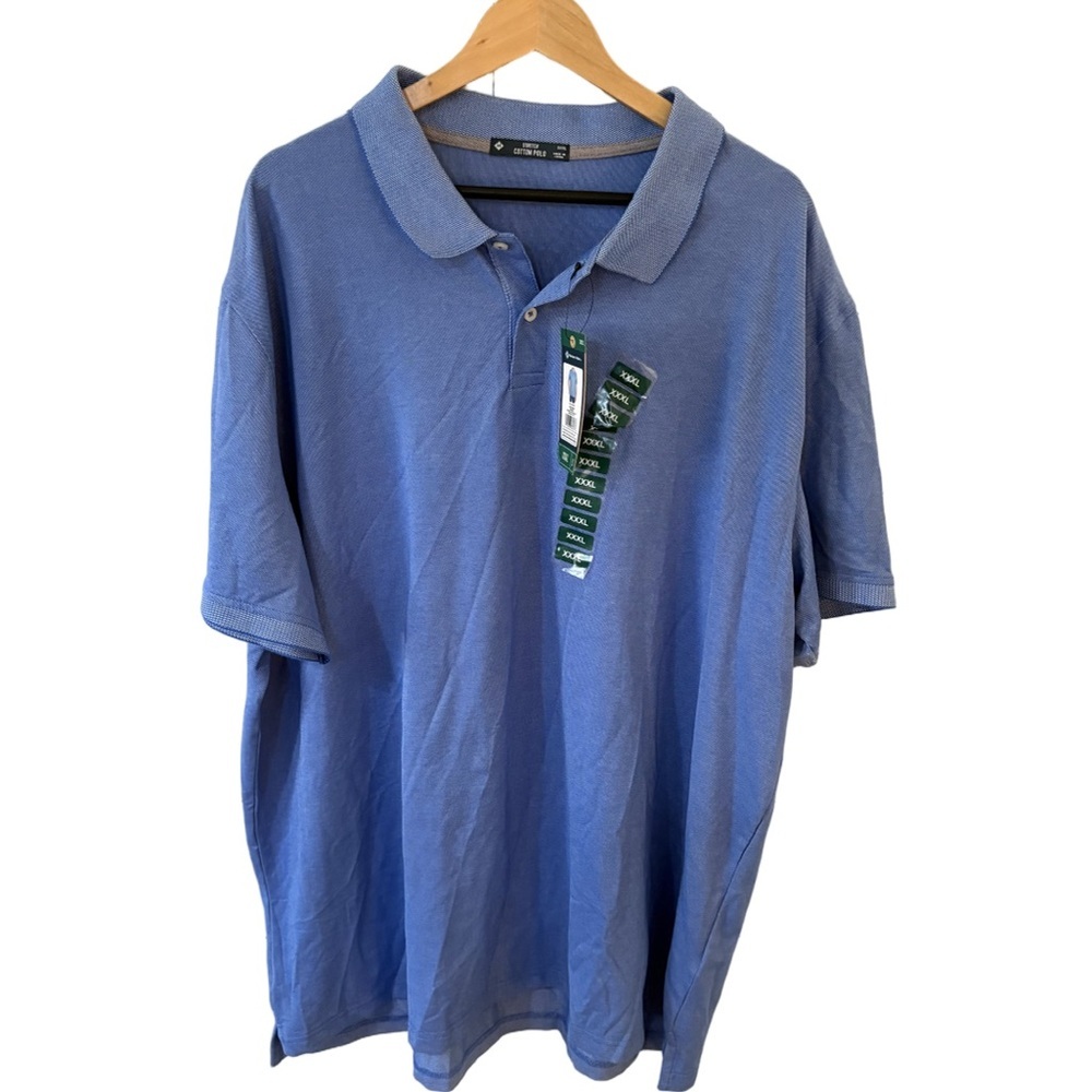 NWT Member's Mark Blue Polo Shirt XXXL